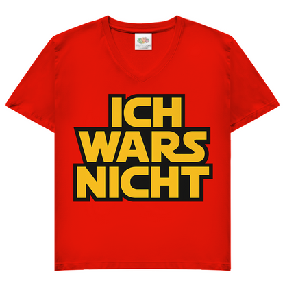 Ich Wars Nicht - Damen V-Neck T-Shirt Red