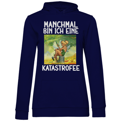 Manchmal bin ich eine Katastrofee - Damen Hoodie Navy Blue