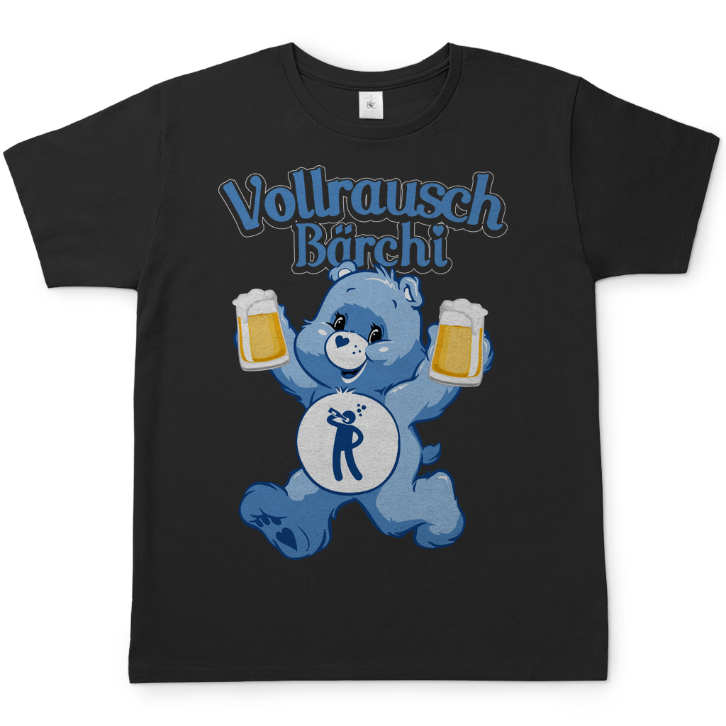 Vollrausch Bärchi - Glücksbärchi - Herren Shirt Black