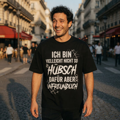 Ich bin vielleicht nicht so hübsch dafür aber unfreundlich - Jack and Jones Oversize T-Shirt
