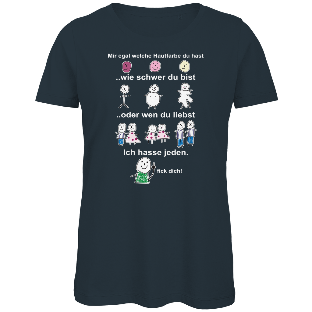 Mir egal welche Hautfarbe du hast - Damen Premium Bio T-Shirt Dark Grey