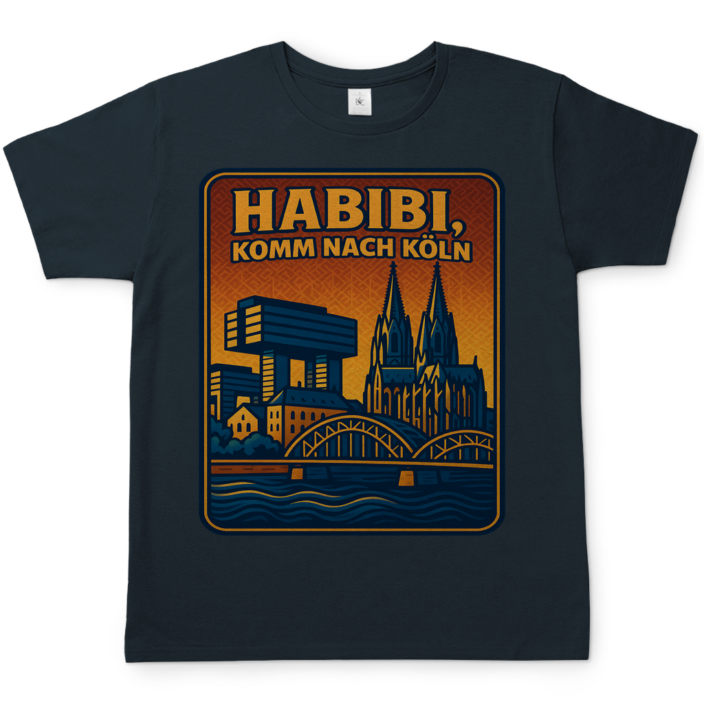 Habibi komm nach Köln - Herren T-Shirt Dark Grey Solid
