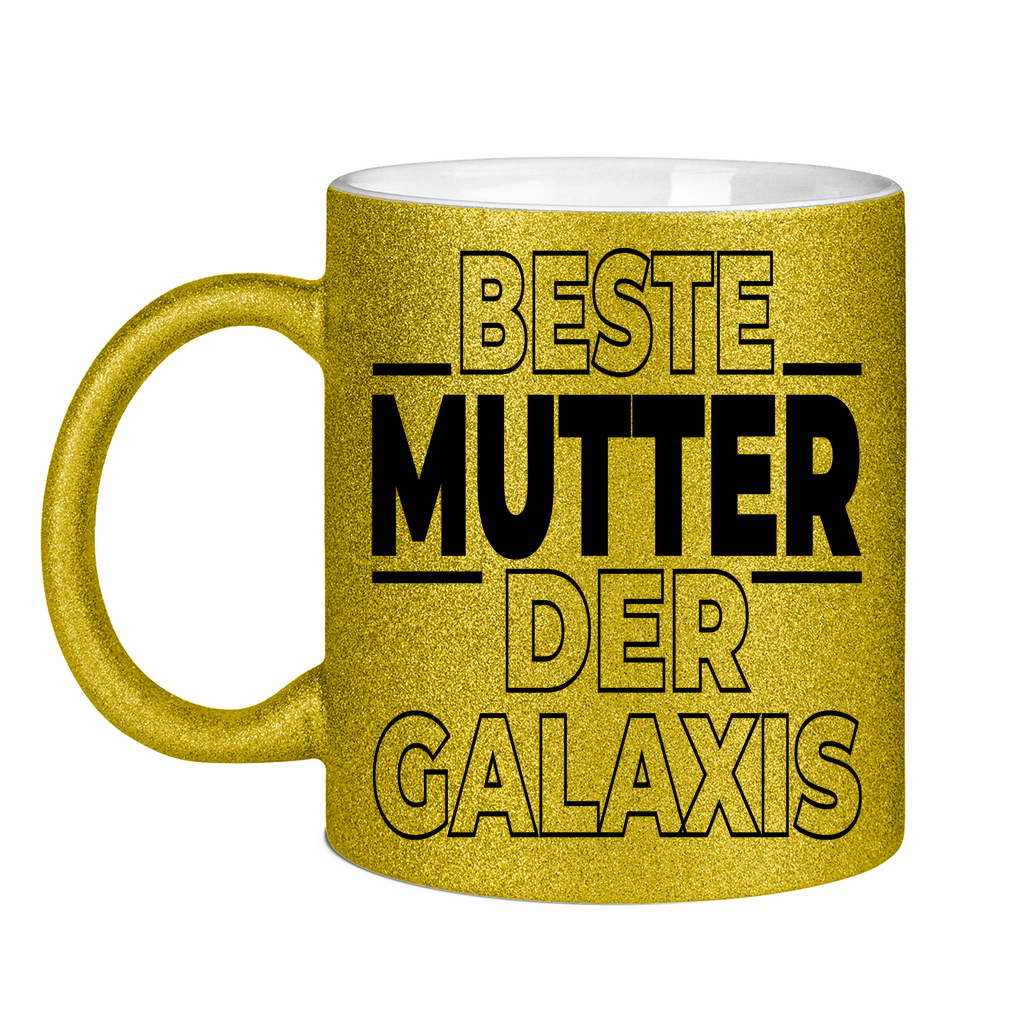 Beste Mutter der Galaxis - Glitzertasse