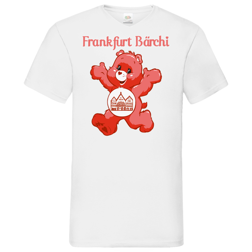Frankfurt Bärchi - Glücksbärchi - Herren V-Neck Shirt White