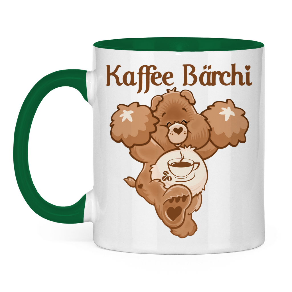 Kaffee Bärchi - Glücksbärchi - Tasse zweifarbig Green