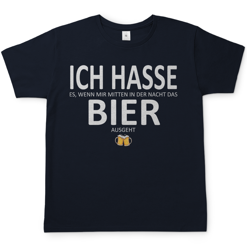 Hasse es wenn mir Bier ausgeht - Herren Shirt Navy