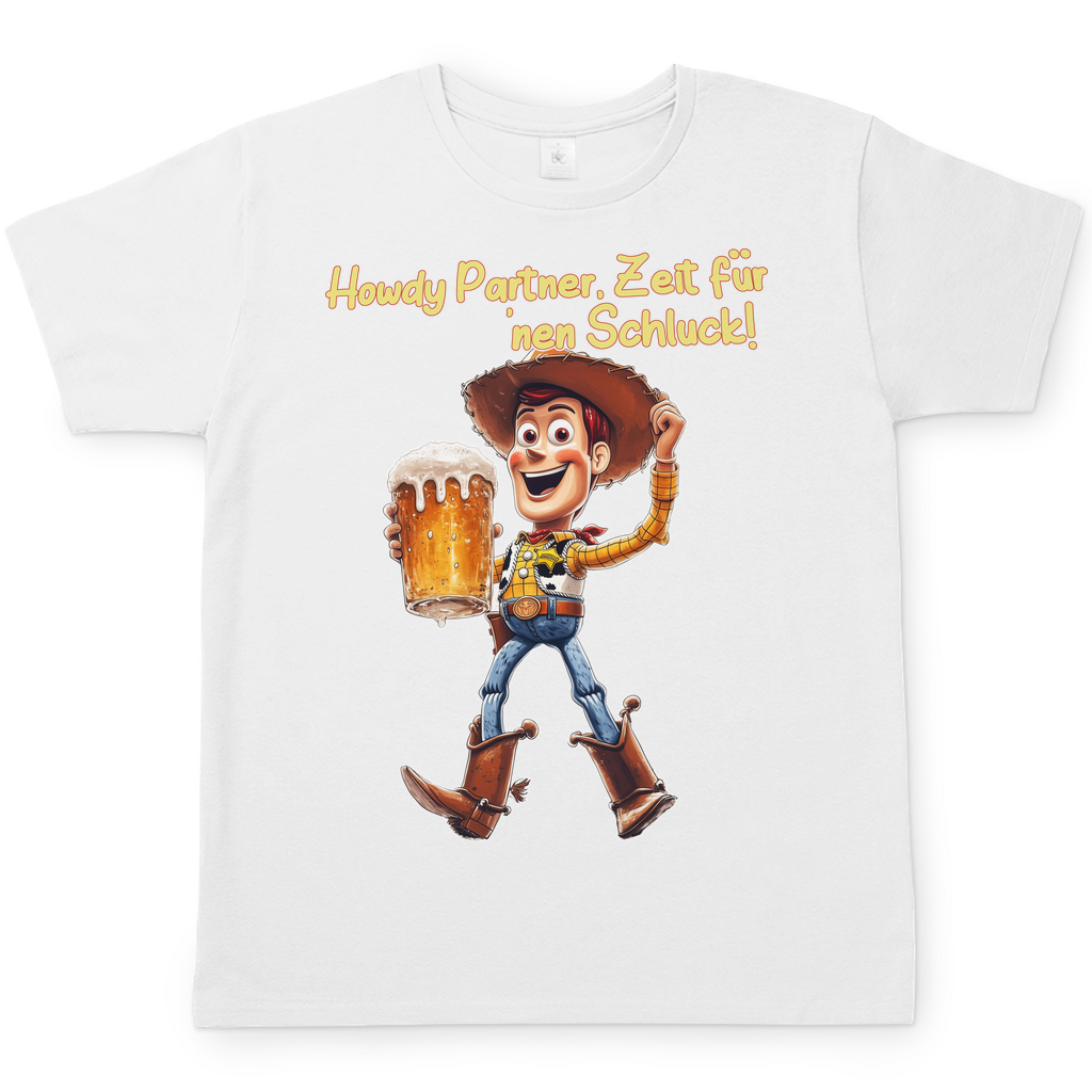 Howdy Partner Zeit für nen Schluck - Woody Toy Story - Herren Shirt White