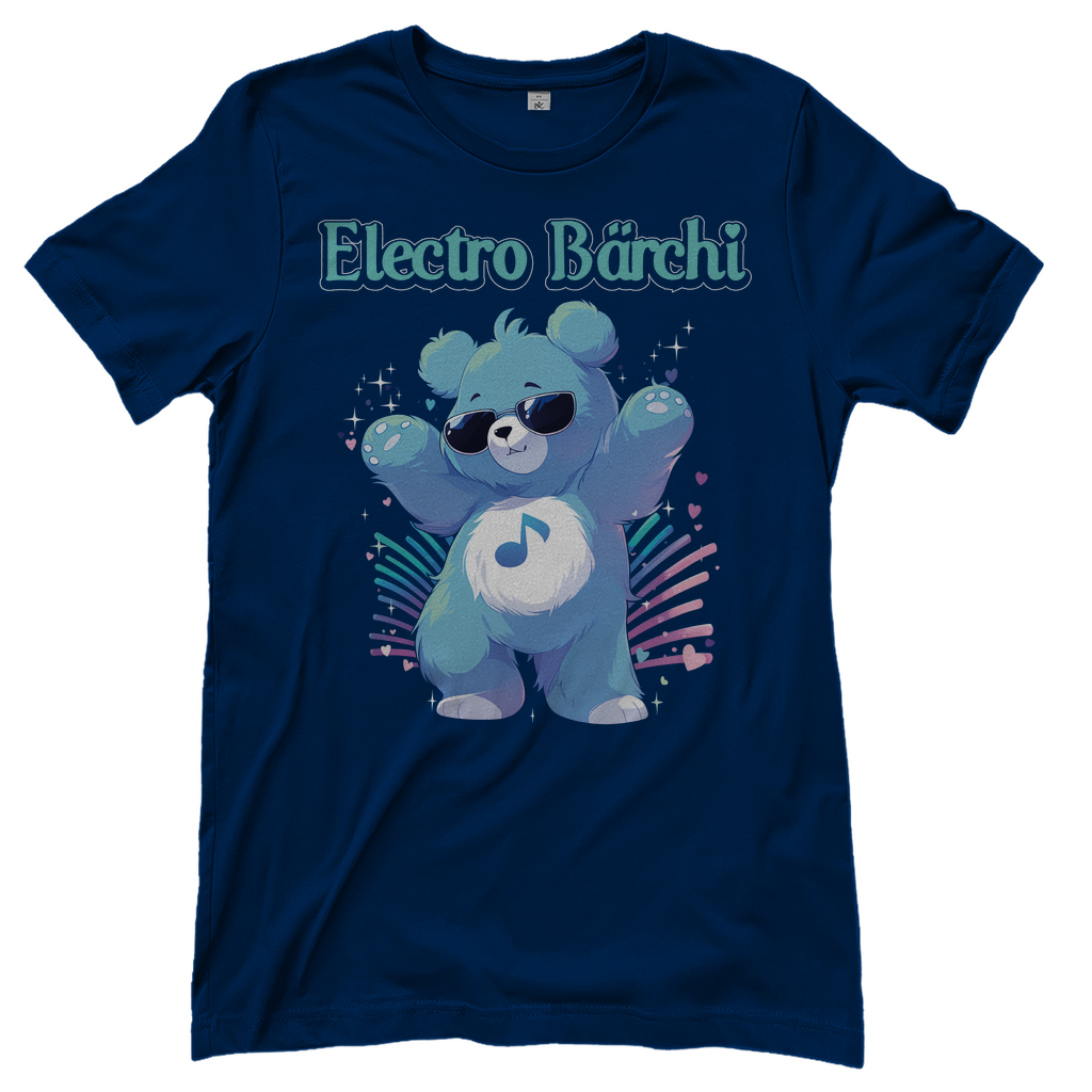 Electro Bärchi - Glücksbärchi - Damenshirt Navy