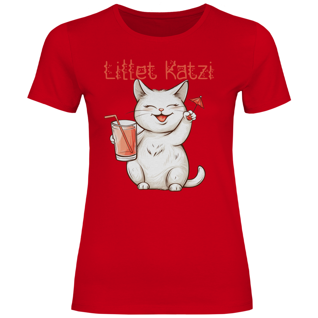 Lillet Katzi Katze - Damenshirt Red