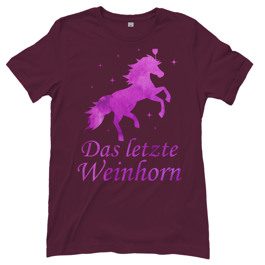 Das letzte Weinhorn - Prinzessin Aquarell - Damenshirt Burgundy