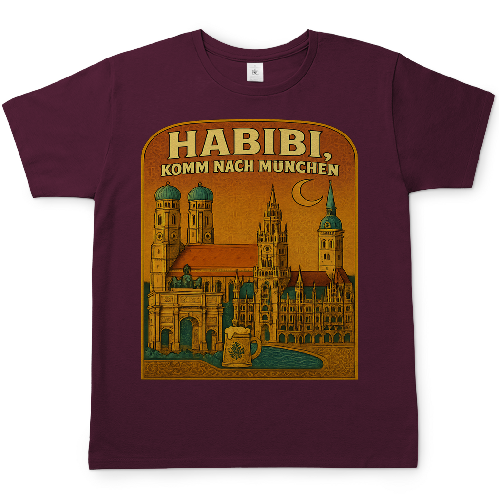 Habibi komm nach München - Herren T-Shirt Burgundy