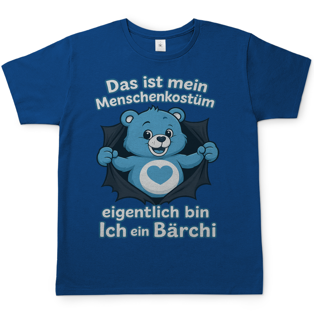 Herren T-Shirt Menschenkostüm eigentlich bin ich ein Bärchi