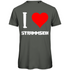I love Strammsein - Herren Premium Bio T-Shirt Millennial Khaki