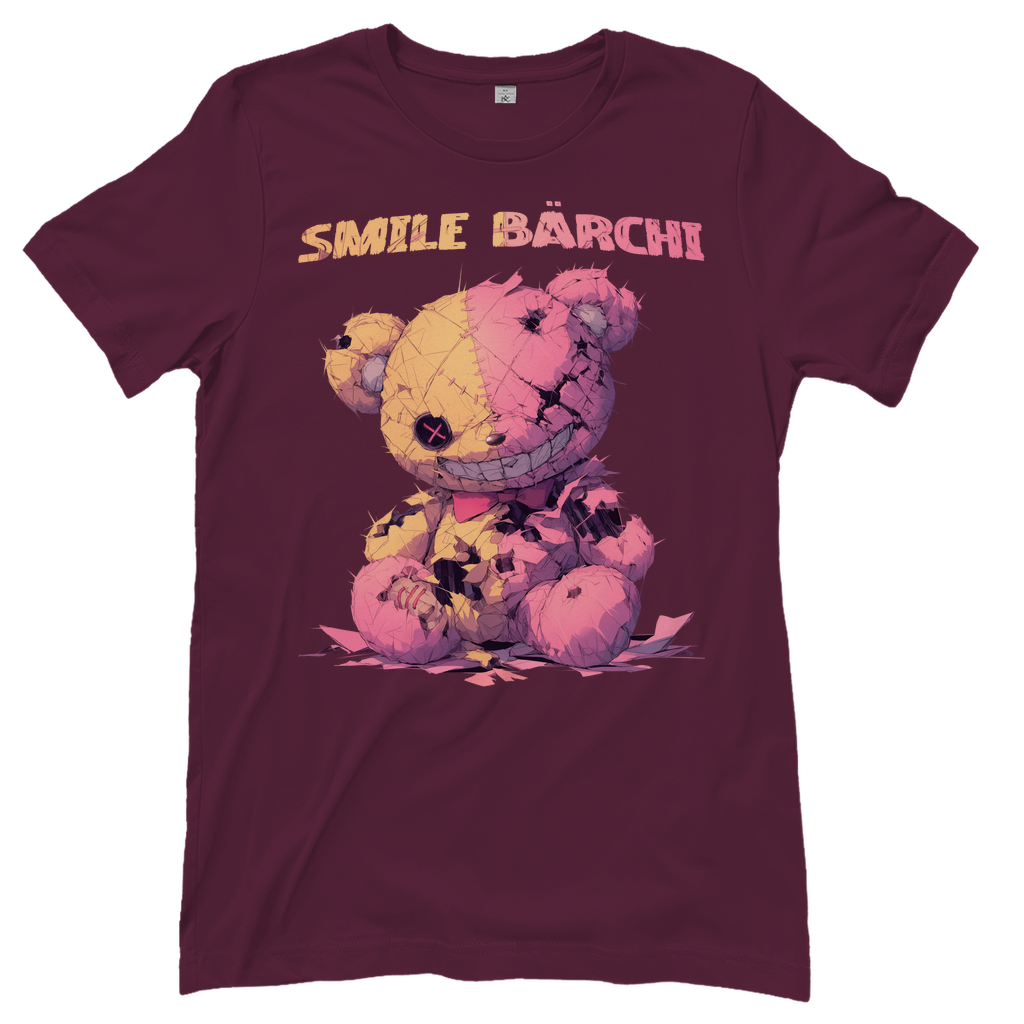 Smile Bärchi - Damenshirt Burgundy