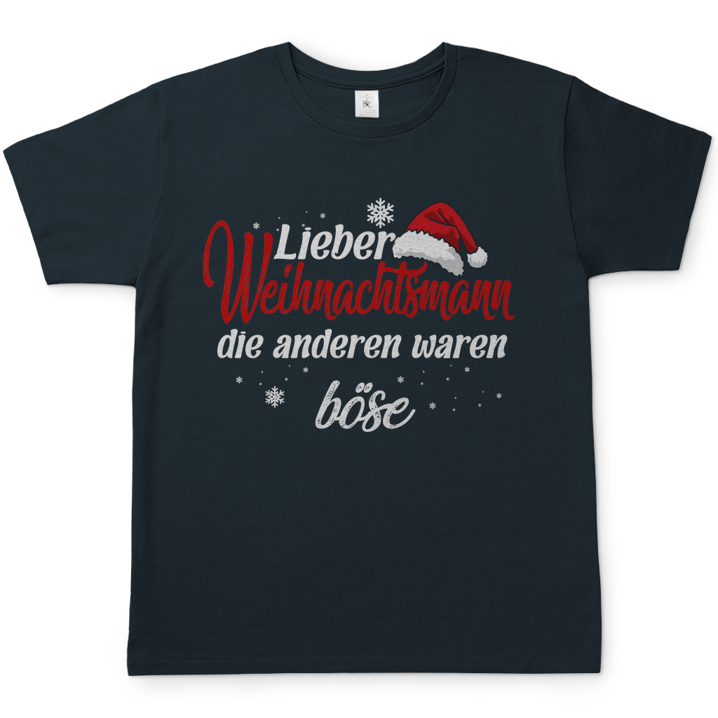 Lieber Weihnachtsmann Partnerlook - die anderen waren böse - Herren Shirt Dark Grey Solid