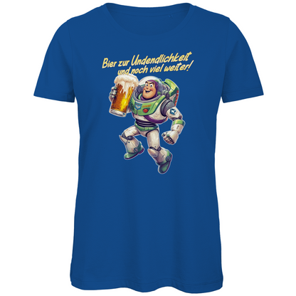 Bier zur Unendlichkeit und noch viel weiter - Buzz Lightyear Toy Story - Damen Premium Bio T-Shirt Royal Blue
