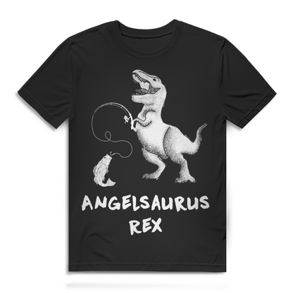 Lustiges Angler Dino Shirt für Männer – Angelsaurus Rex T-Rex mit Angel