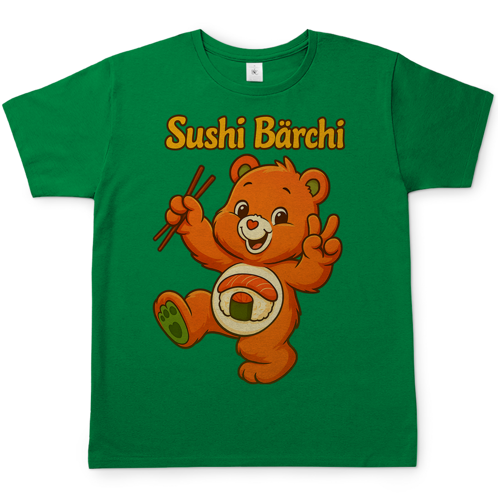 Sushi Bärchi - Glücksbärchi - Herren T-Shirt Kelly Green