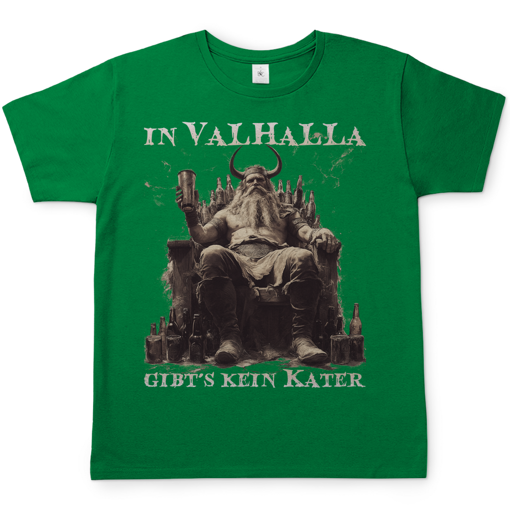In Valhalla gibt´s kein Kater - Herren Shirt Kelly Green