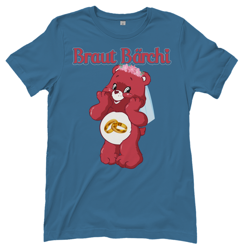 Braut Bärchi - Glücksbärchi - Damenshirt Stone Blue