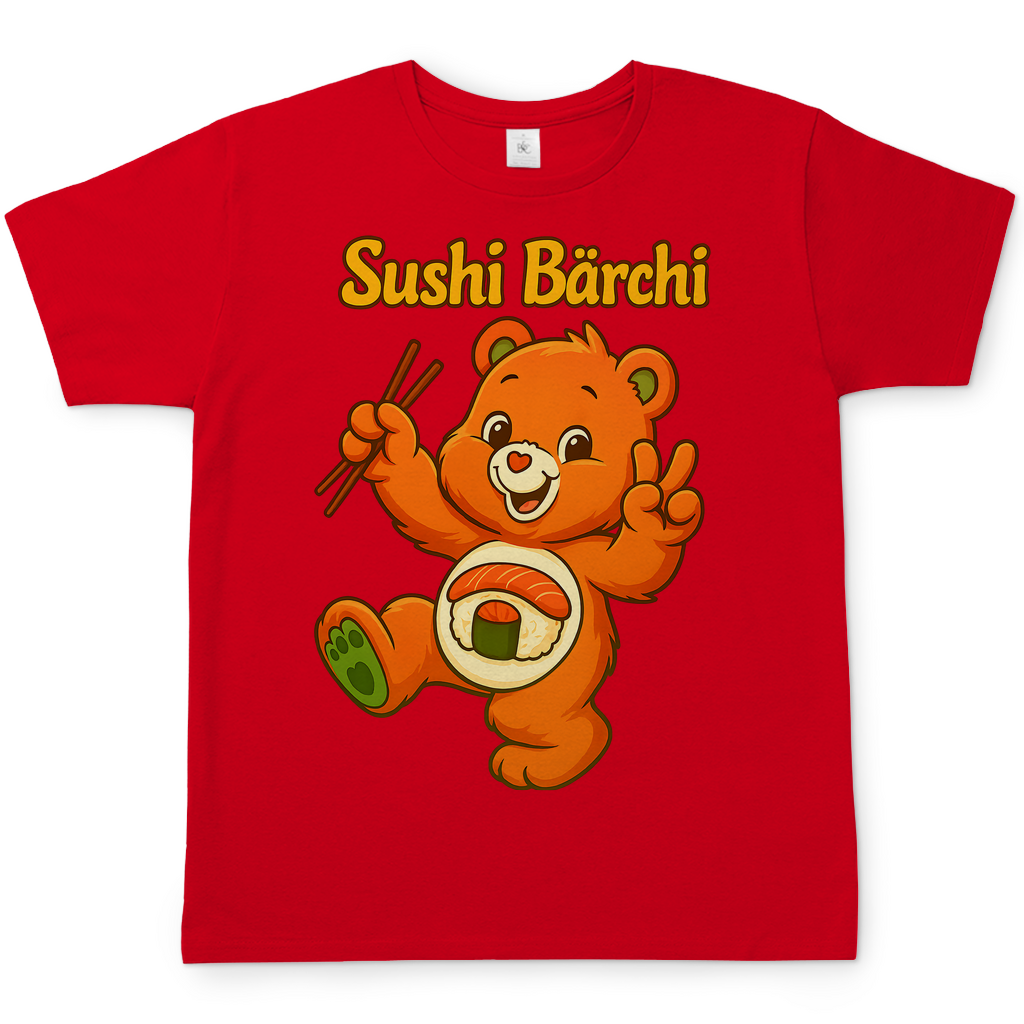 Sushi Bärchi - Glücksbärchi - Herren T-Shirt Red