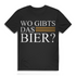 Wo gibt’s das Bier Shirt Männer – Lustiges Funshirt für Festival und Stammtisch Black