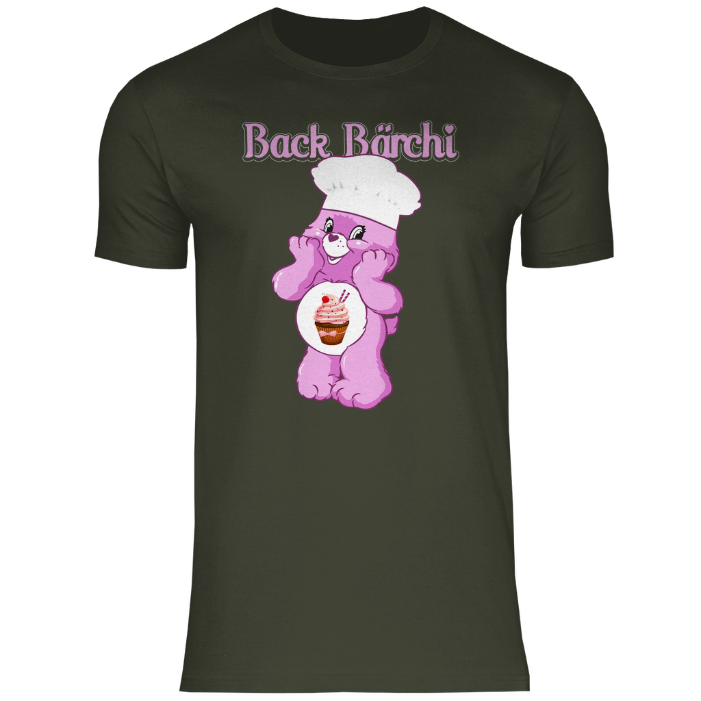 Back Bärchi - Glücksbärchi - Herren Shirt Urban Khaki