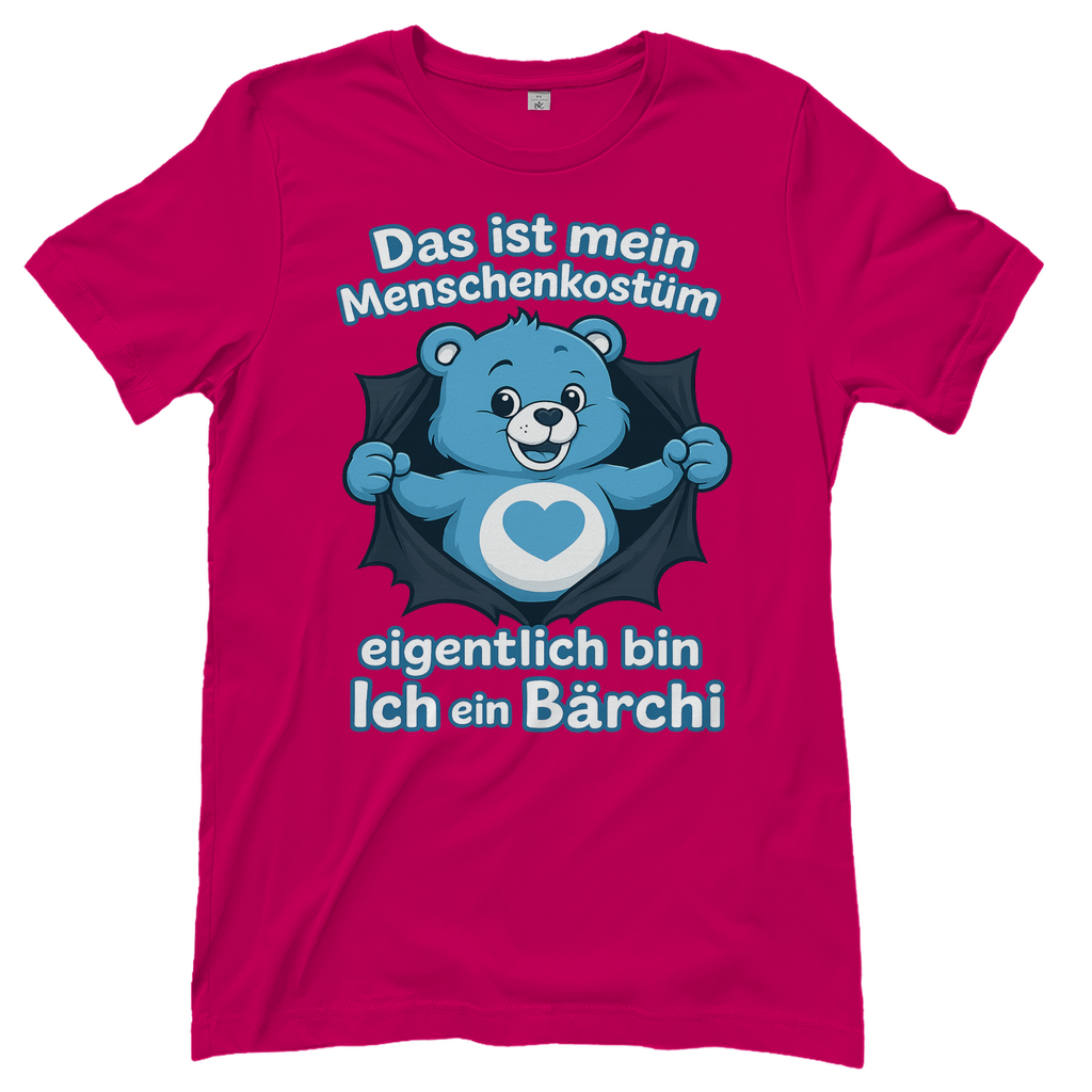 Damen T-Shirt Menschenkostüm eigentlich bin ich ein Bärchi