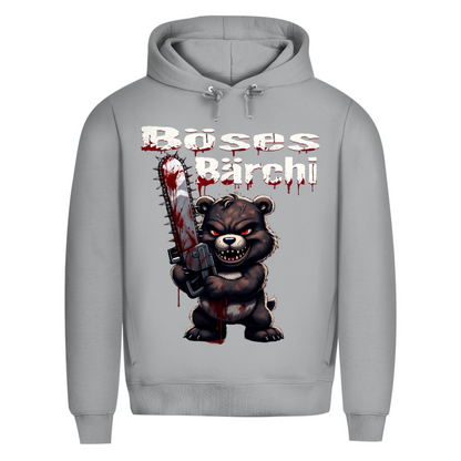 Böses Bärchi Kettensäge Herren Premium Bio Hoodie Heather Grey