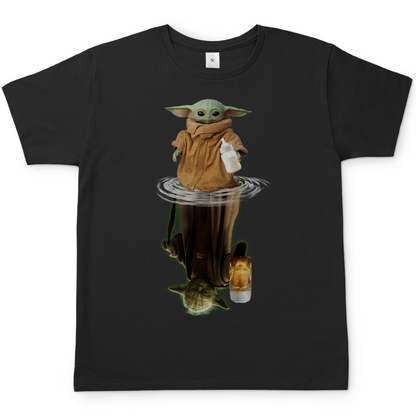 Baby Grogu und Meister Yoda mit Bier - Herren Shirt