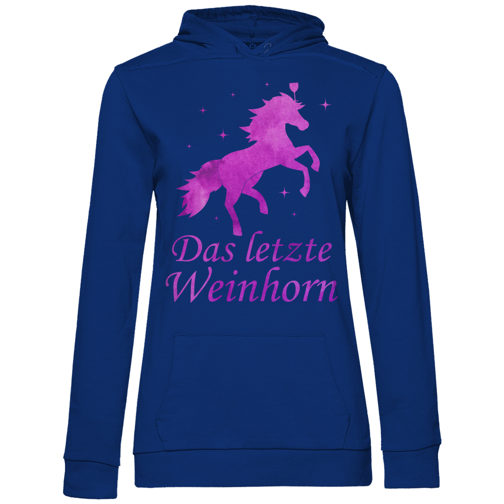 Das letzte Weinhorn - Prinzessin Aquarell - Damen Hoodie Royal