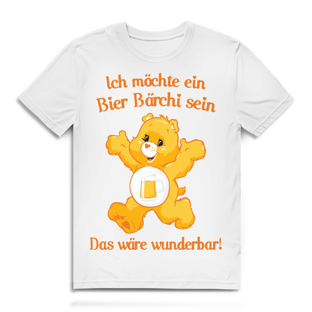 Herren Premium Bio T-Shirt Ich möchte ein Bier Bärchi sein das wäre wunderbar! White
