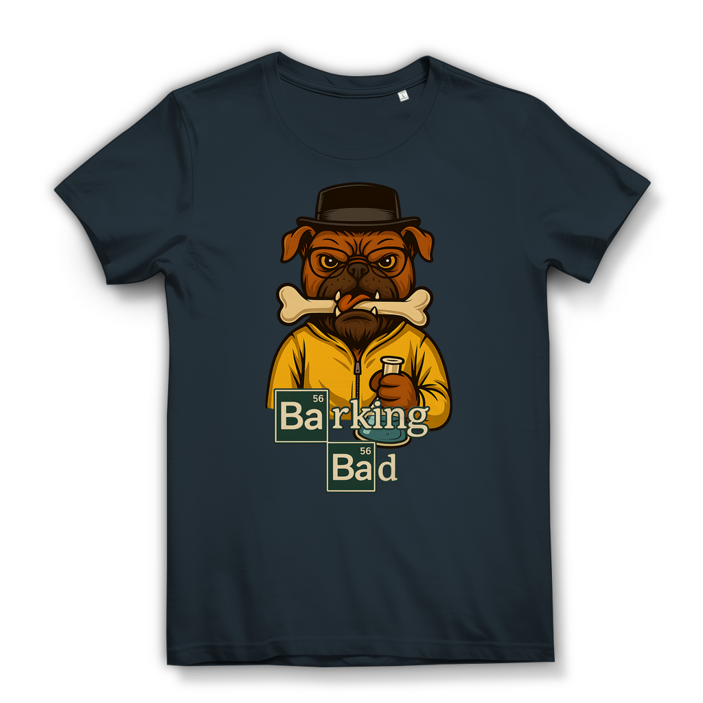 Breaking Bad Barking Bad Dog Hunde - Damen Premium Bio T-Shirt Dark Grey