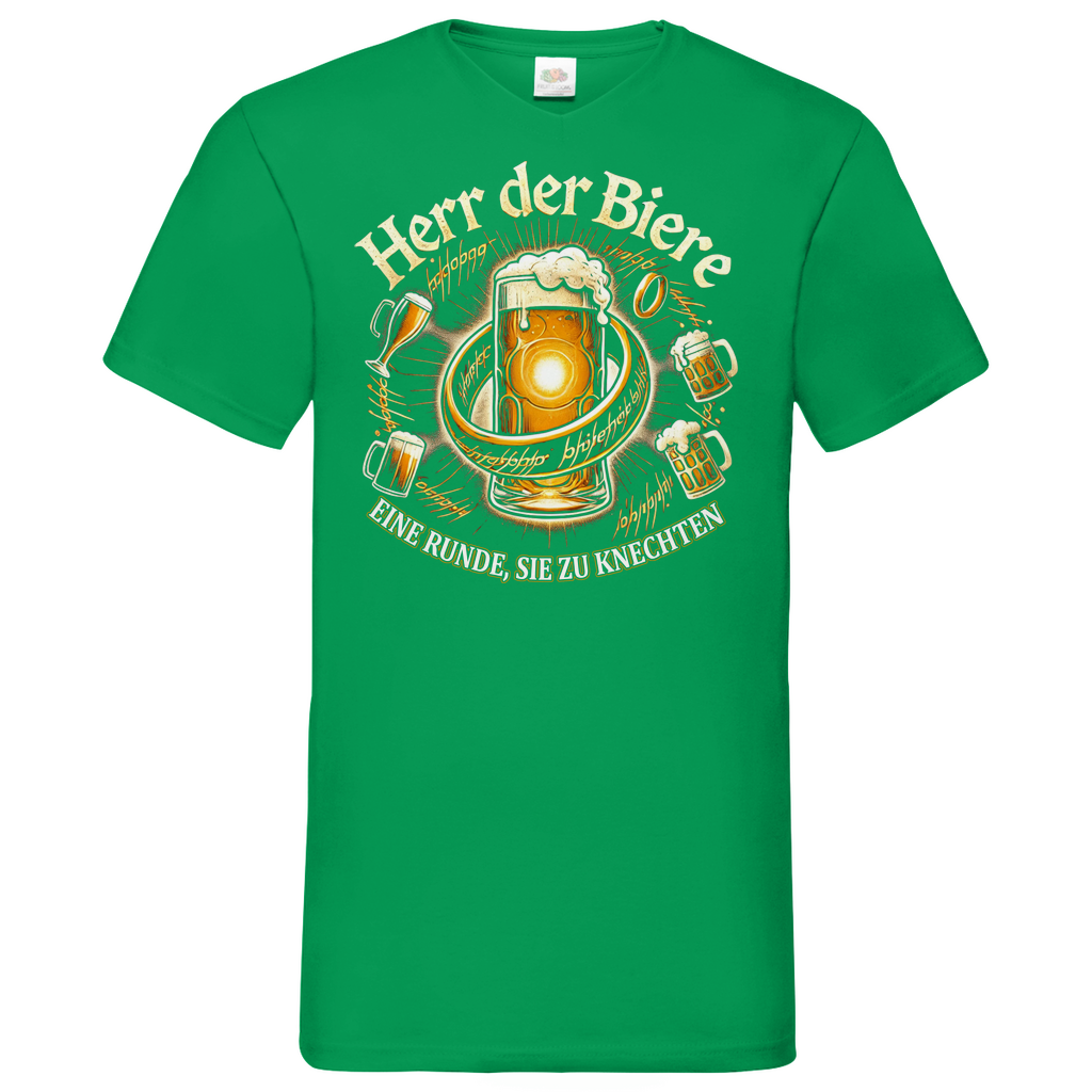 Herr der Biere eine Runde, sie zu knechten - Herren V-Neck Shirt