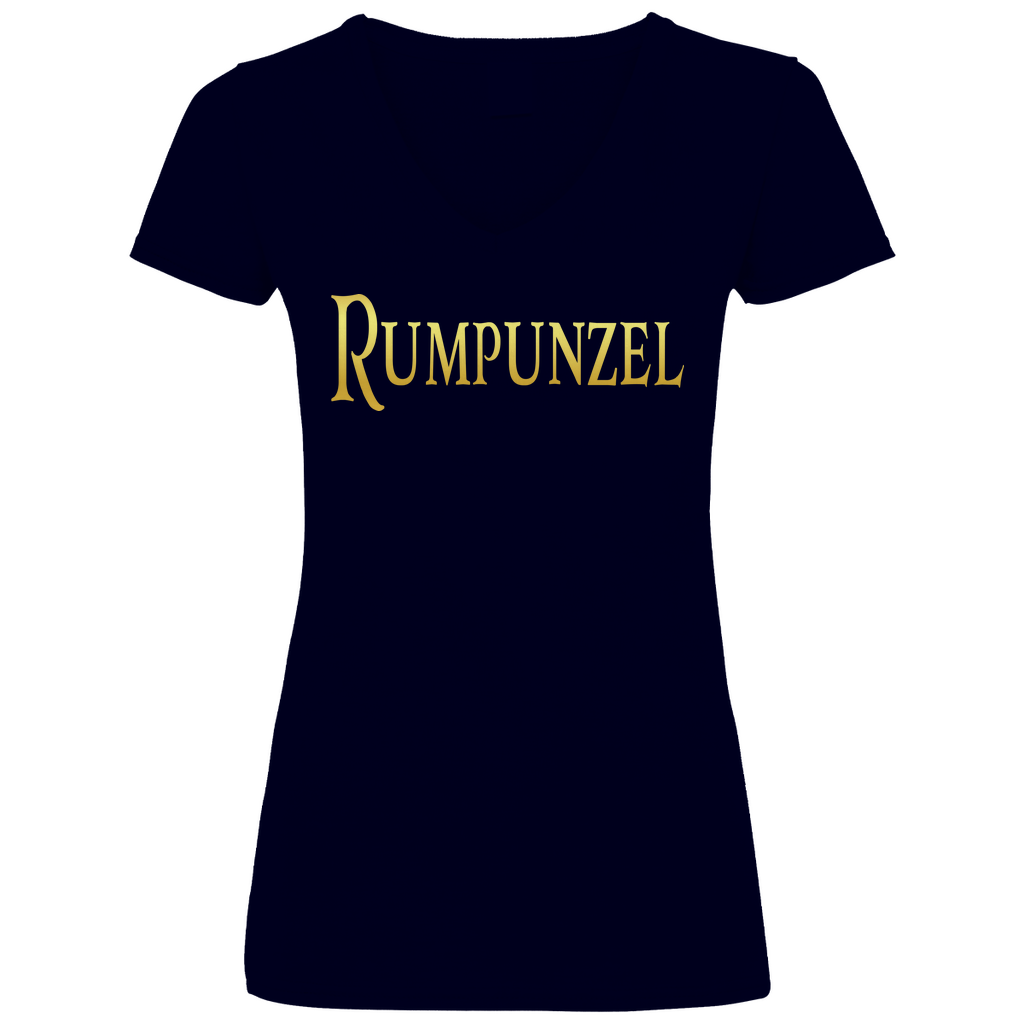 Rumpunzel - Prinzessin Gold - V-Neck Damenshirt