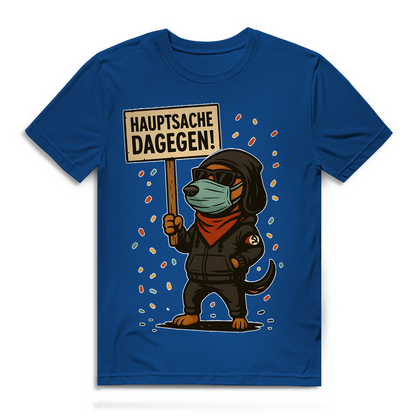 Hauptsache Dagegen Protest Dackel Hunde - Herren Premium Bio T-Shirt