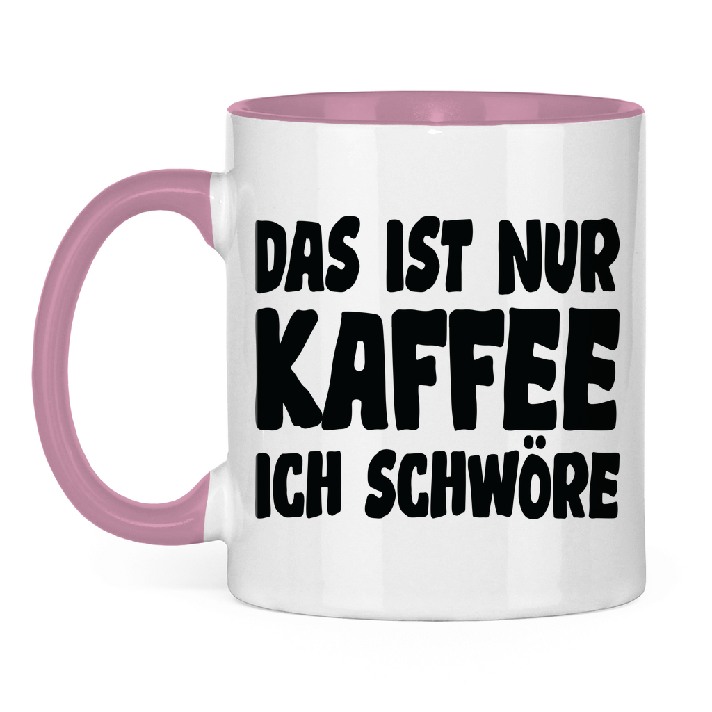 Das ist nur Kaffee ich schwöre - Tasse zweifarbig