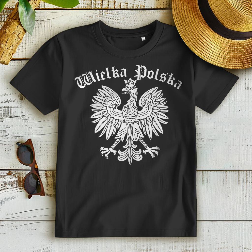 Polska Damen T-Shirt patriotisch – Großes Wielka Polen Adler Wappen für Polinnen