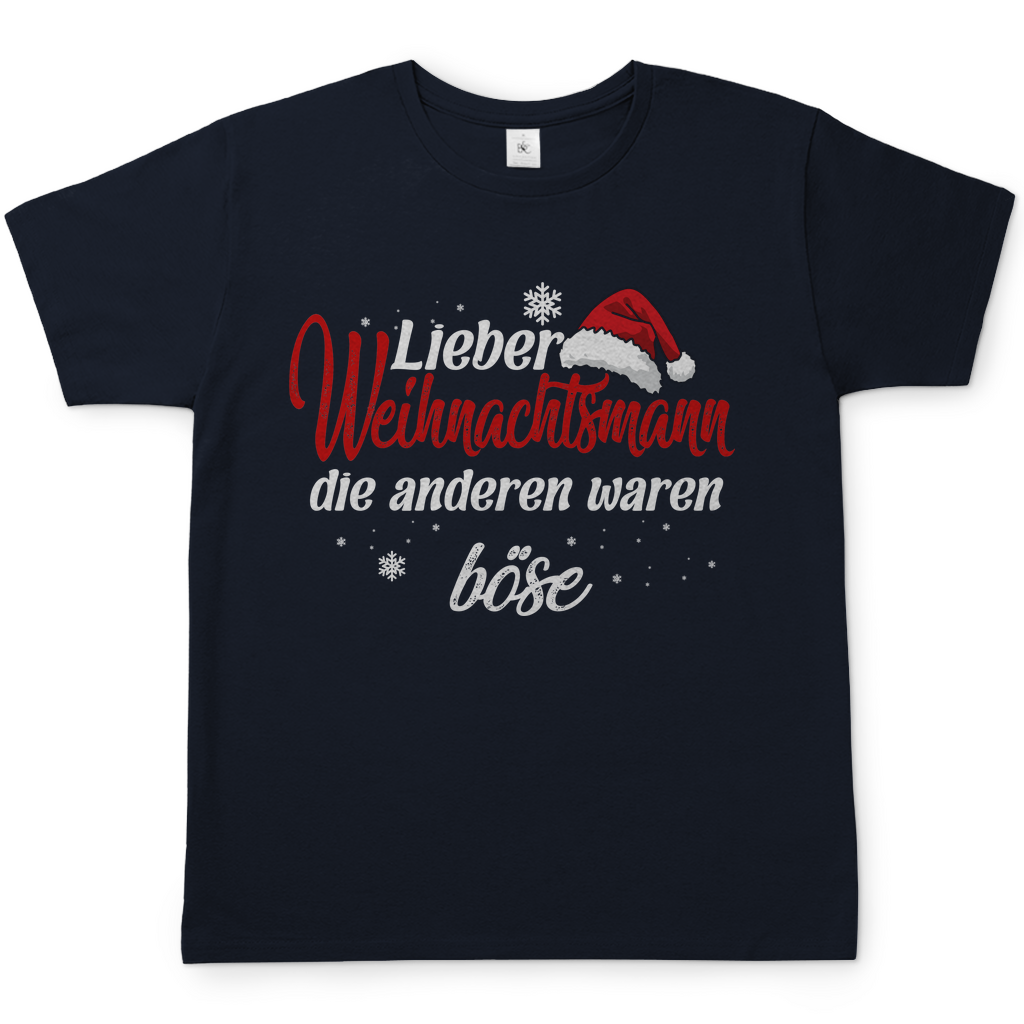 Lieber Weihnachtsmann Partnerlook - die anderen waren böse - Herren Shirt Navy