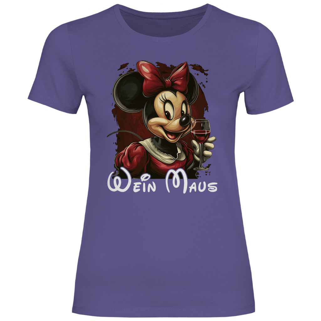 Wein Maus Retro - Damenshirt