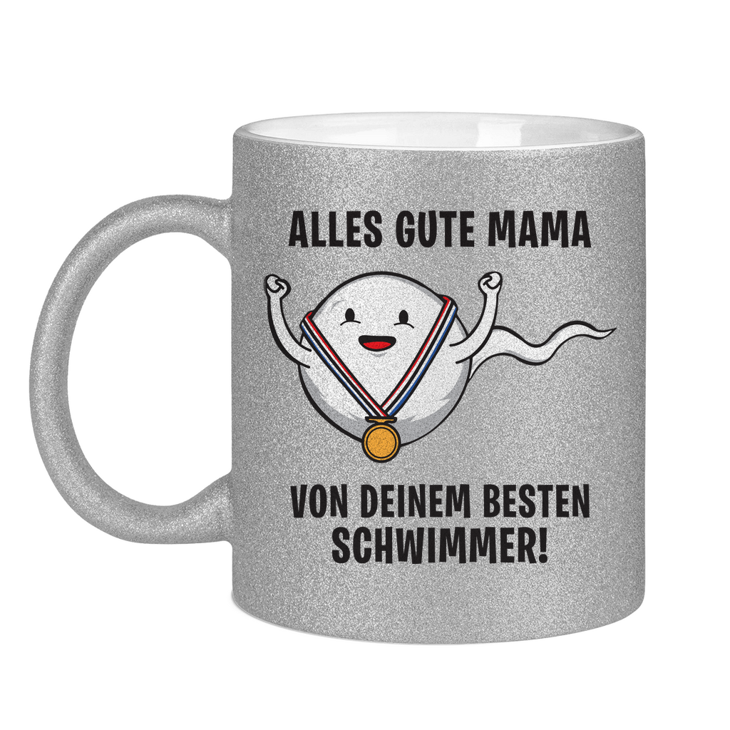 Alles gute Mama von deinem besten Schwimmer! - Glitzertasse