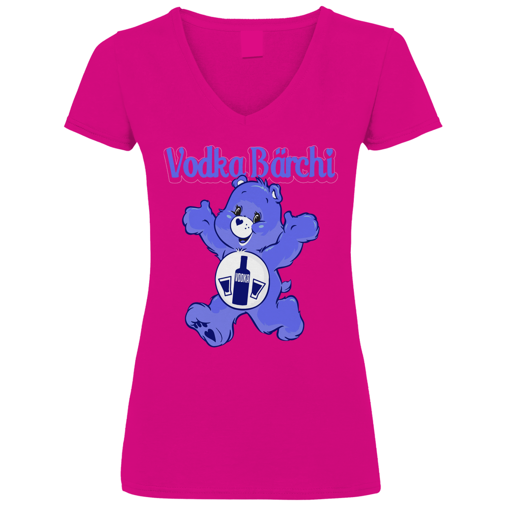 Vodka Bärchi - Glücksbärchi - V-Neck Damenshirt