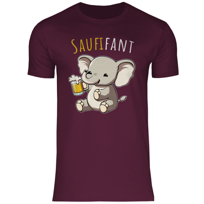 Saufifant - Herren Shirt Burgundy