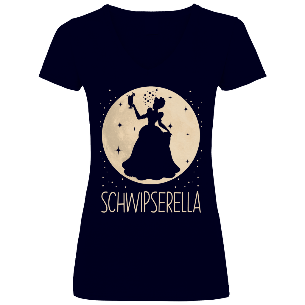 Mond Prinzessin - Schwipserella - V-Neck Damenshirt