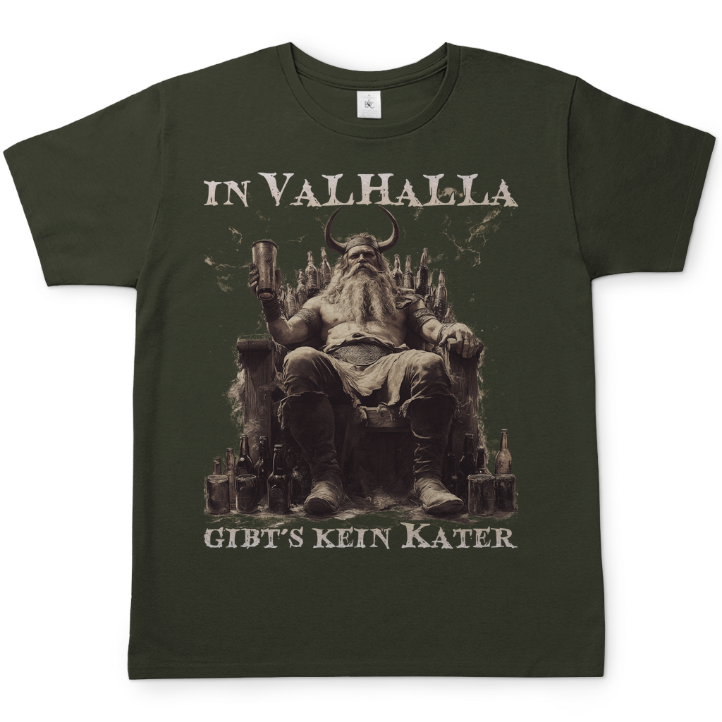 In Valhalla gibt´s kein Kater - Herren Shirt Urban Khaki