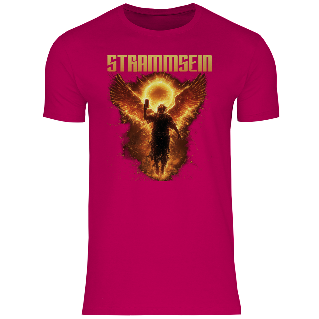 Strammsein Du Ich Wir Bier - Herren Shirt Sorbet