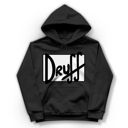 Damen Hoodie druﬀ – Retro Logo Style mit urbanem Streetwear Flair Jet Black