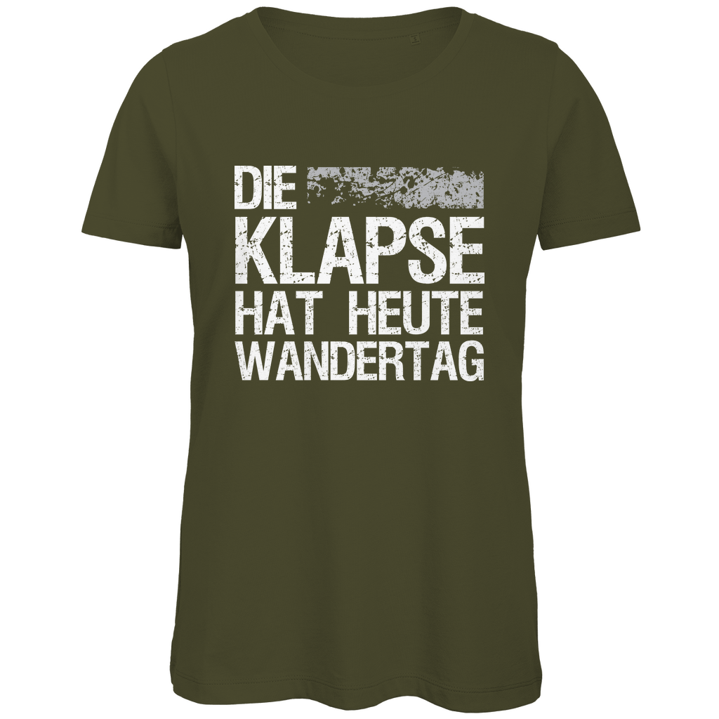 Die Klapse hat heute Wandertag - Damen Premium Bio T-Shirt Khaki