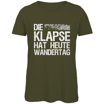 Die Klapse hat heute Wandertag - Damen Premium Bio T-Shirt Khaki