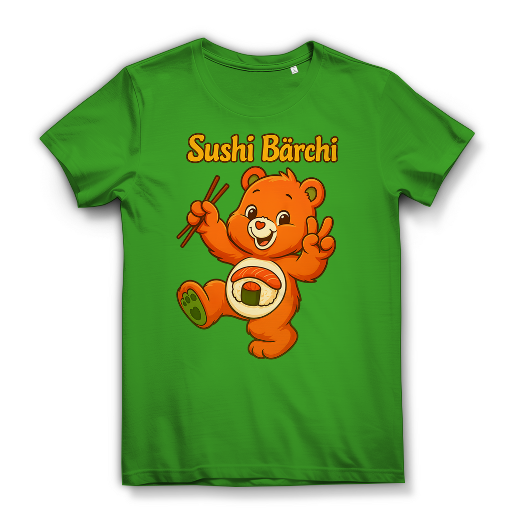 Sushi Bärchi - Glücksbärchi - Damen Premium Bio T-Shirt Real Green
